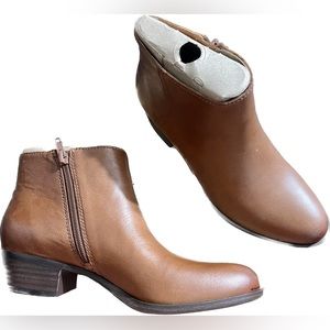 Lucky Brand Toffee Leather Bootie
